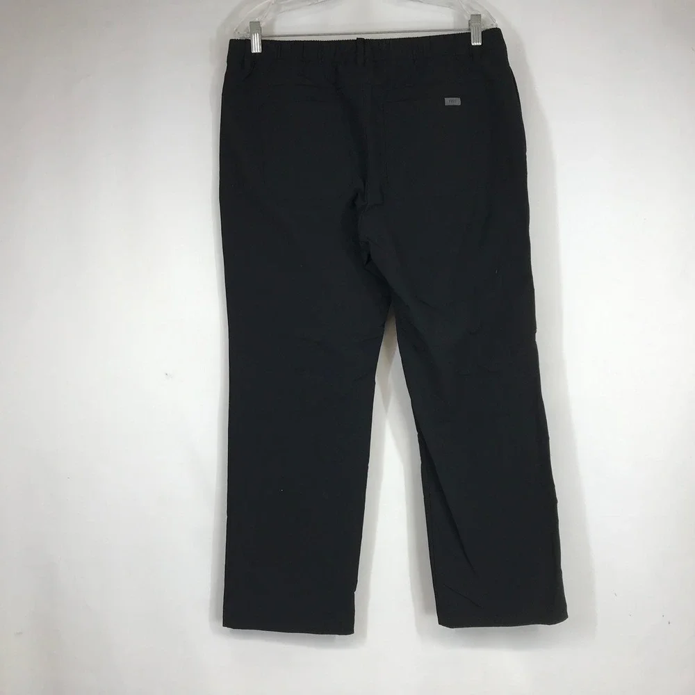 FIGS PRO Men Black Scrub Pants Elastic Waist Straight Leg M23WW2002S Large Short